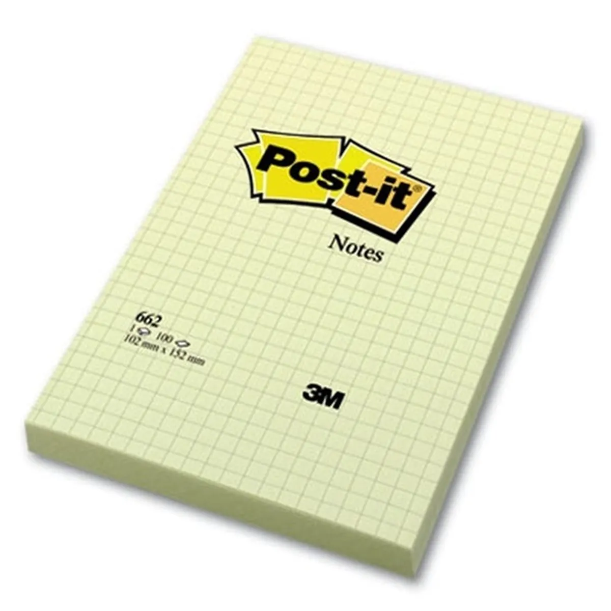 Post-it 7100172739 jegyzettömb öntapadós kockás sárga 100 lap 102x152mm #1