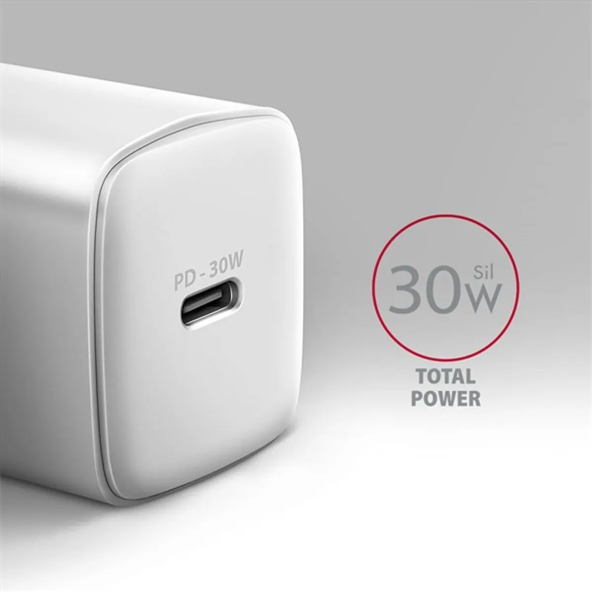 AXAGON ACU-PD30W PD3.0 és QC4 USB-C 30W Fehér #2
