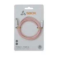 Sbox TYPE-C-1-P Type-C adat- és töltőkábel 100 cm rózsaszín #2