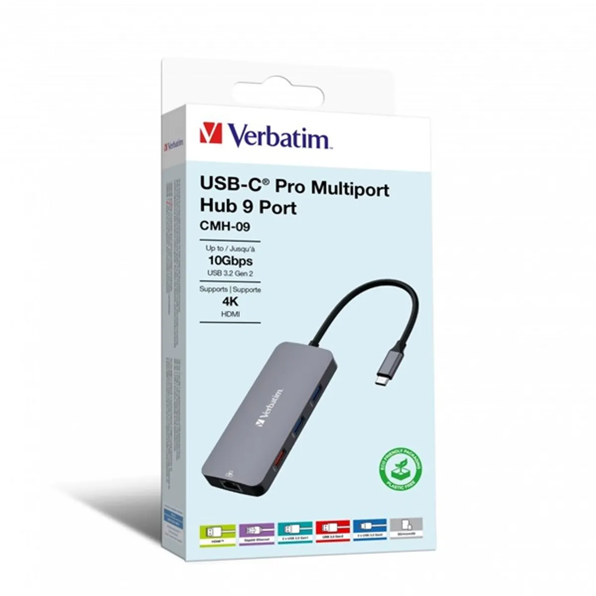 Verbatim 32152 CMH-09 USB-C Pro Multiport Hub HDMI Gigabit Ethernet SD microSD 5 USB-portok #4