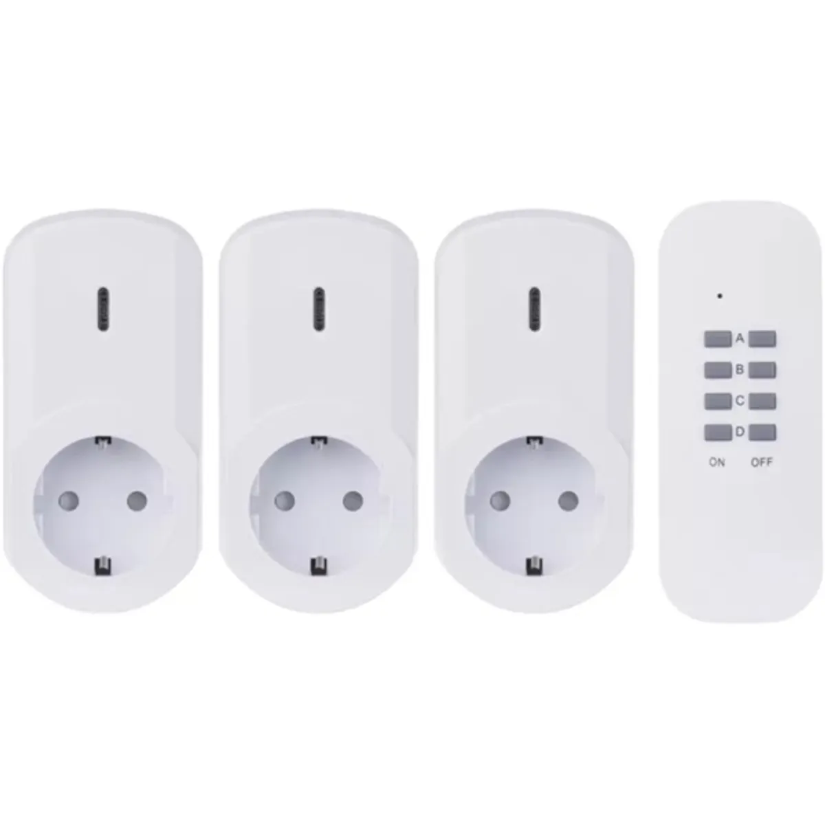 EMOS P0069 3db-os távirányítható hálózati aljzat schuko IP20 fehér 230V 1000W 433,92 MHz #1