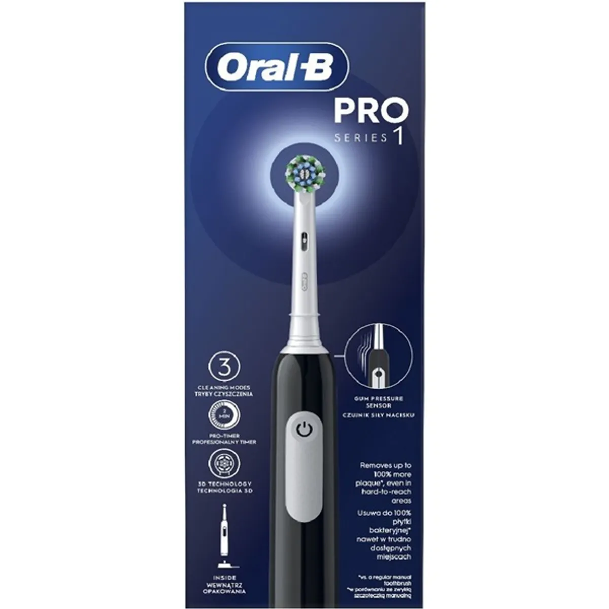 Oral-B 10PO010406 PRO1 Fekete Cross Action elektromos fogkefe #4
