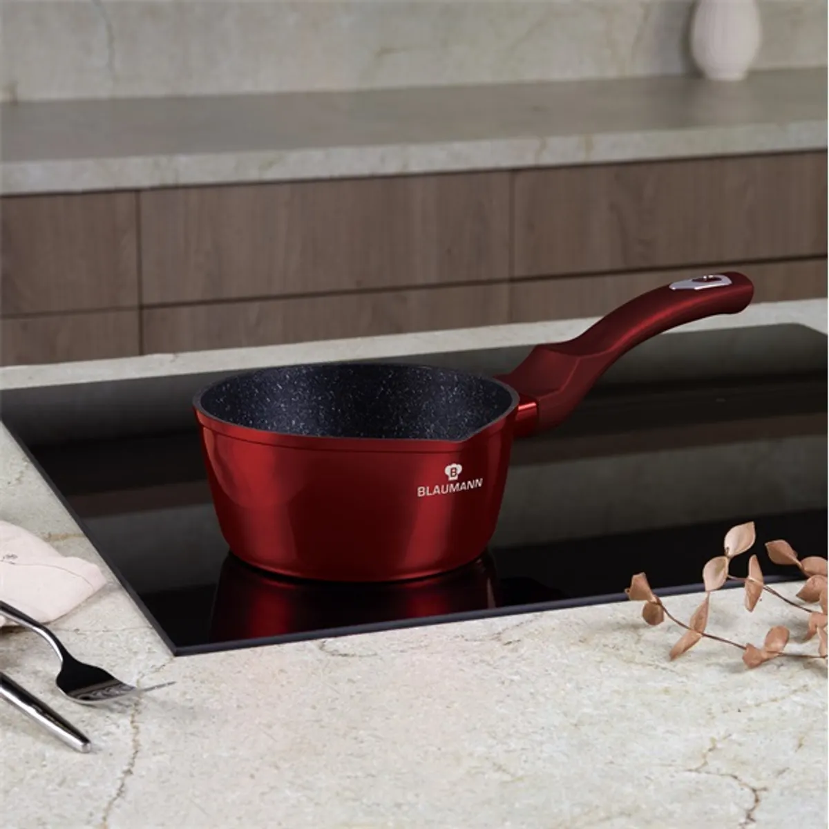 Blaumann BL-3977 Burgundy Collection 1,2L 16 cm-es szószos edény indukciós kovácsolt alumínium #10