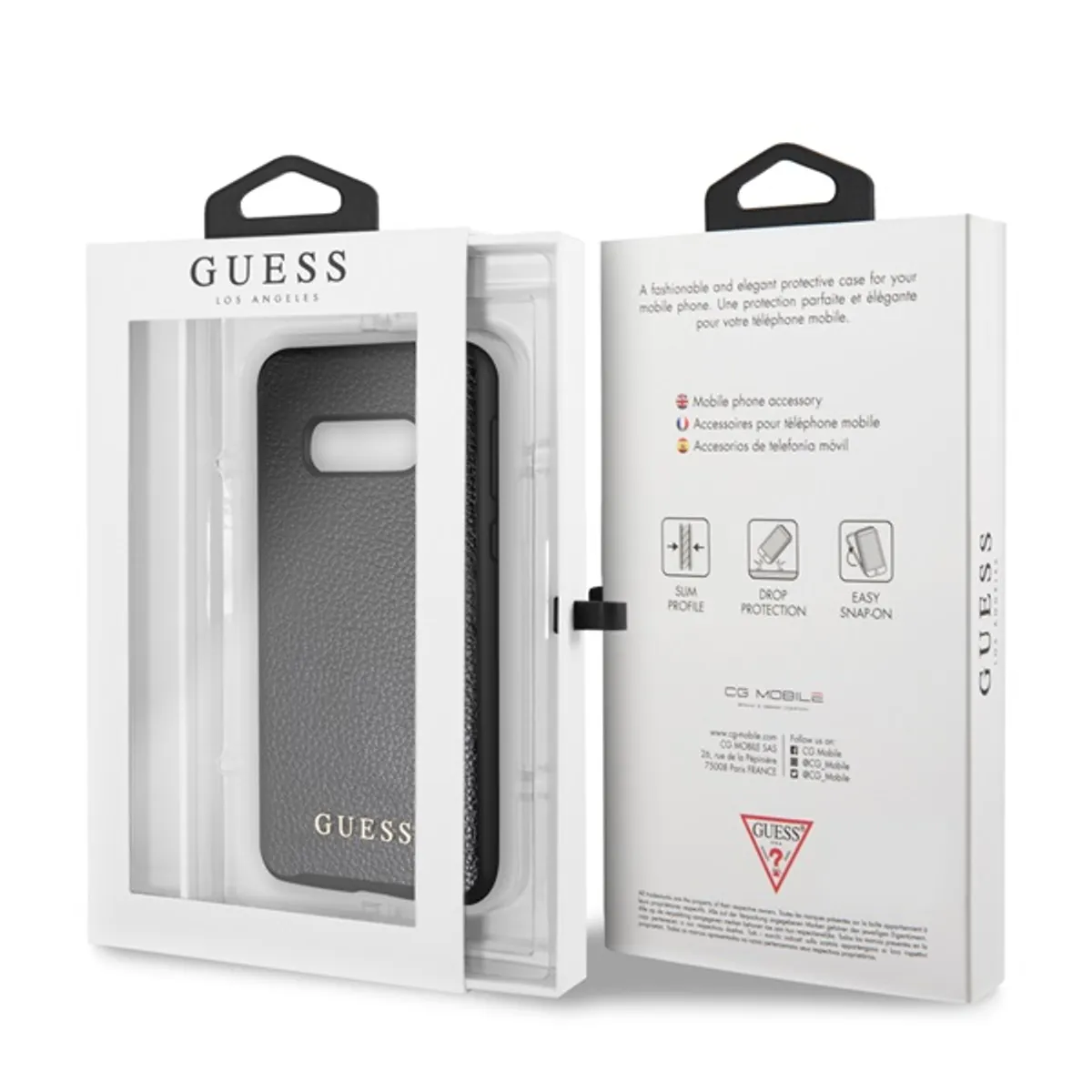 GUESS GUHCS10LIGBLK tok műbőr fekete mintás Samsung Galaxy S10 Lite #3