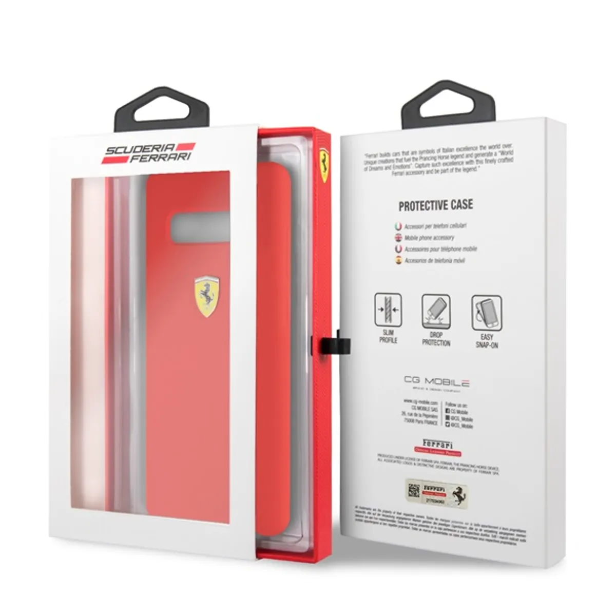Ferrari FESSIHCS10PRE SF piros szilikon hátlap Galaxy S10 Plus #3