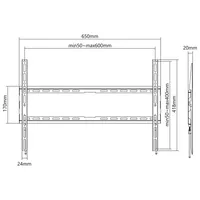 SBOX PLB-2264F-2 fali konzol 37"-80" VESA 200x200-600x400 45 kg fekete acél és műanyag #5
