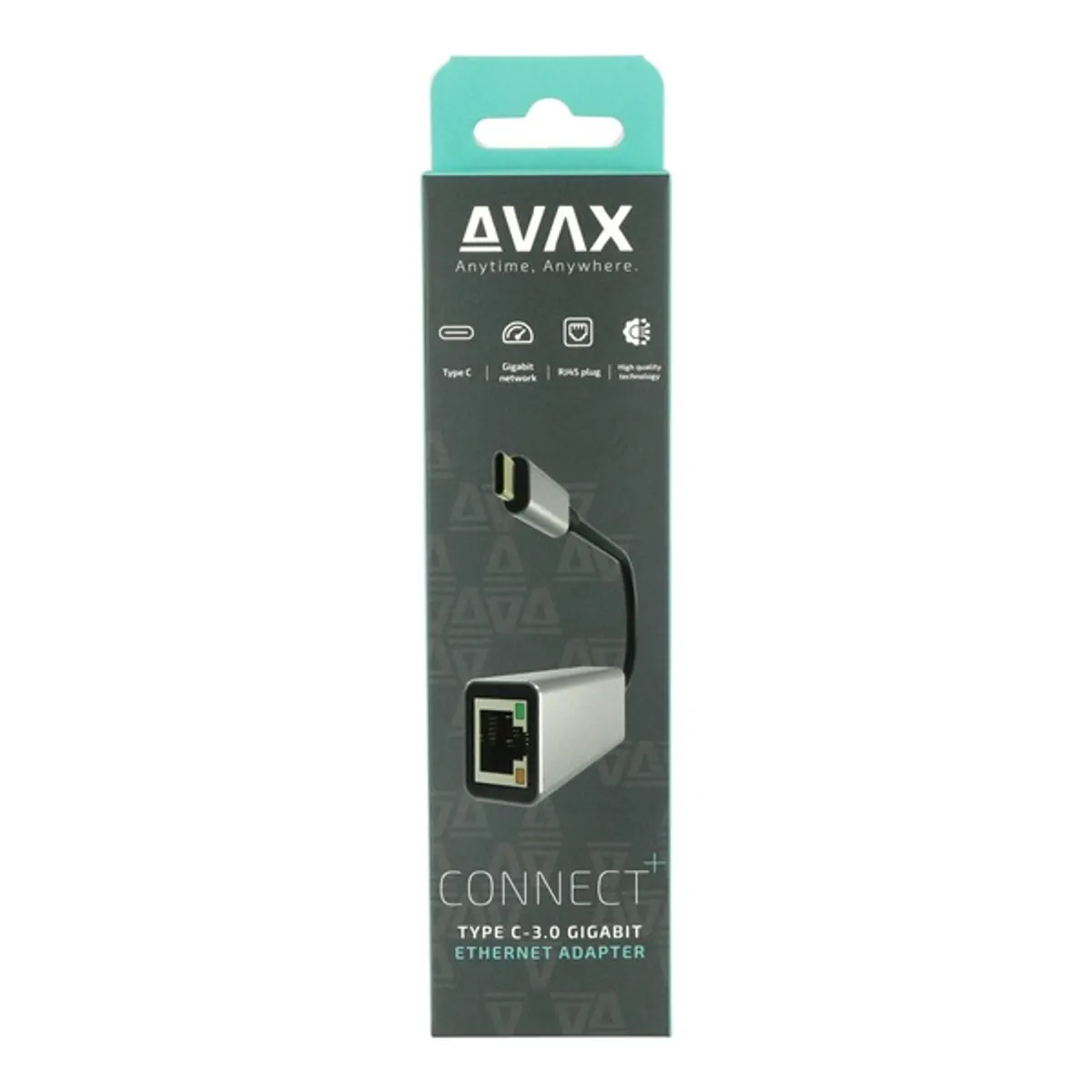 AVAX AD604 CONNECT Type-C 3.0 ezüst alumínium RJ45 USB-C adapter #5