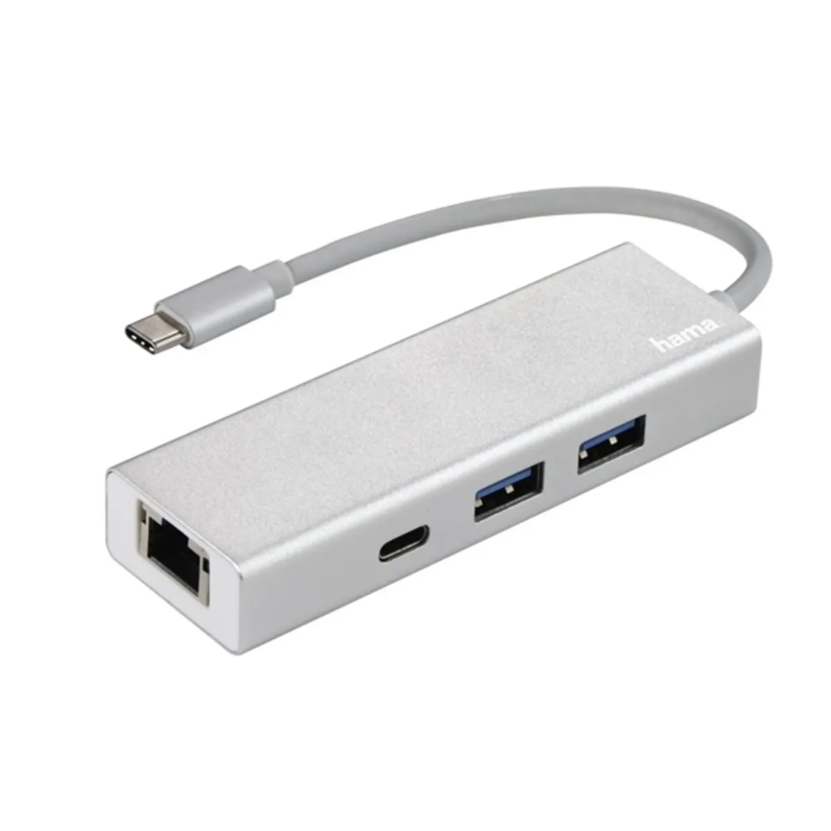 Hama 00200108 USB-C hub ezüst 2x USB-A 1x USB-C 1x LAN #1