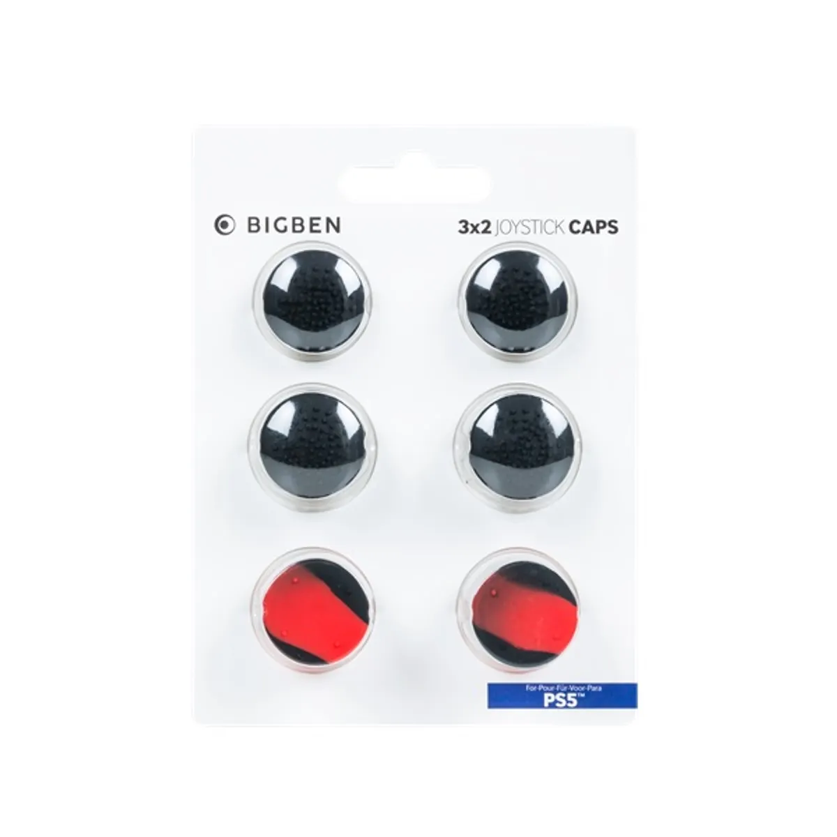 BigBen 2807368 hüvelykujj csúszásgátló fekete piros PlayStation 5 6 db #2