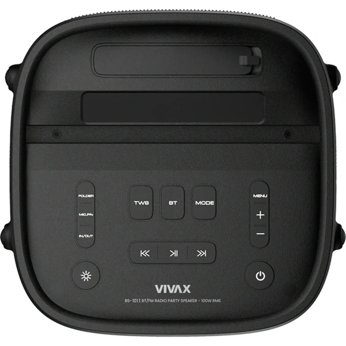 VIVAX BS-1011 Bluetooth karaoke hangszóró 2x vezeték nélküli mikrofon, mikrofon bemenet, gitár bemenet, USB és USB-C, 100W RMS #4