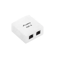 LANBERG OU6-0002-W 2xRJ45 CAT.6 UTP falon kívüli aljzat felületre szerelhető fehér #3