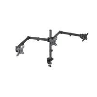 STELL 45024730 háromkaros monitortartó asztali konzol 3x7 kg VESA 75x75 100x100 tilt ±45° forgatás 360°
