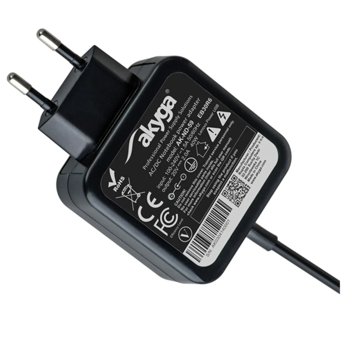 AKYGA AK-ND-59 Notebook töltő 40W 20V 2A USB Lenovo #4