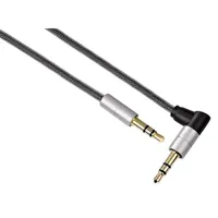 HAMA 00080874 Aluline 3,5 mm jack 90 fok összekötő kábel aranyozott csatlakozók alumínium ház 0,75 m