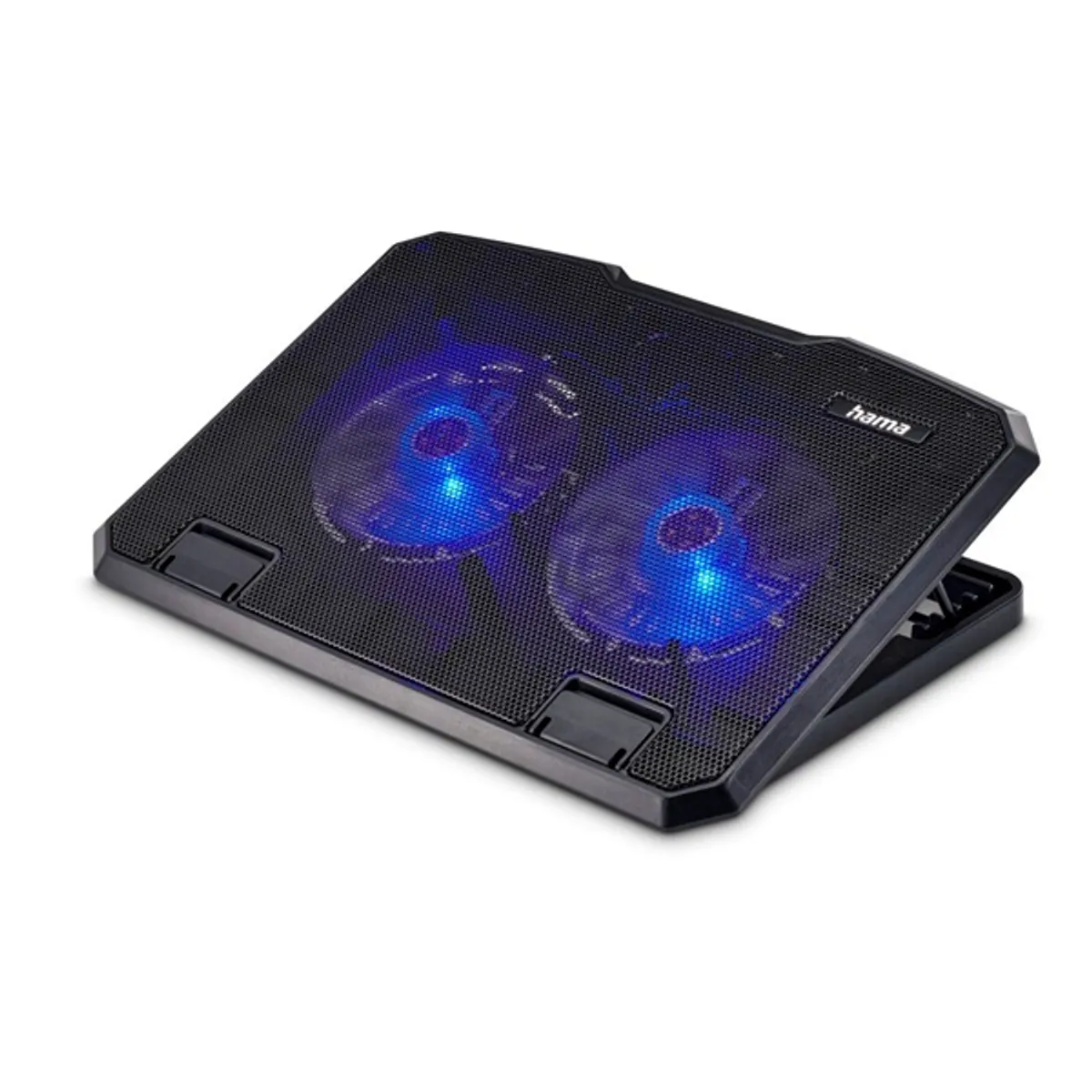 HAMA 00126806 Black Metal Notebook hűtőpad 2 db ventilátor, fekete, 15.6", USB-n működtethető, kék LED, dönthető #3