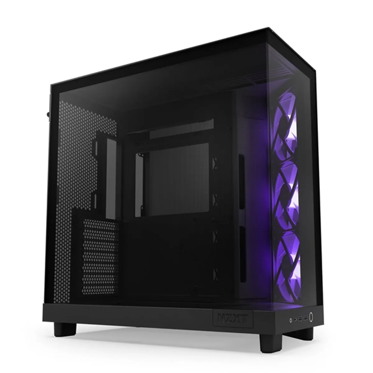 NZXT CC-H61FB-R1 H6 Flow RGB 3x120mm RGB ventilátor, táp nélküli, edzett üveg, ATX, fekete #2