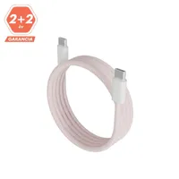 AVAX CB610P Magnety USB-C adat- és töltőkábel 100W 1m rózsaszín fonott #6