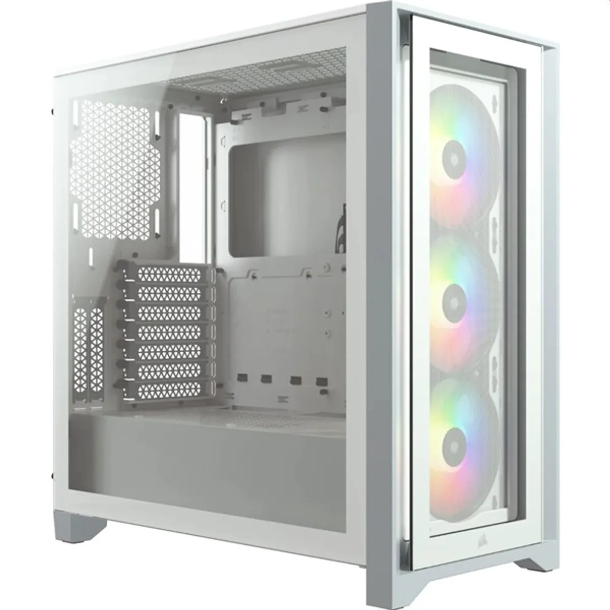 CORSAIR CC-9011205-WW iCUE 4000X RGB ATX fehér 3x120mm USB 3.0 fejhallgató csatlakozó mikrofon csatlakozó 2x3,5" külső 2x5,25" külső 2x3,5" belső #1