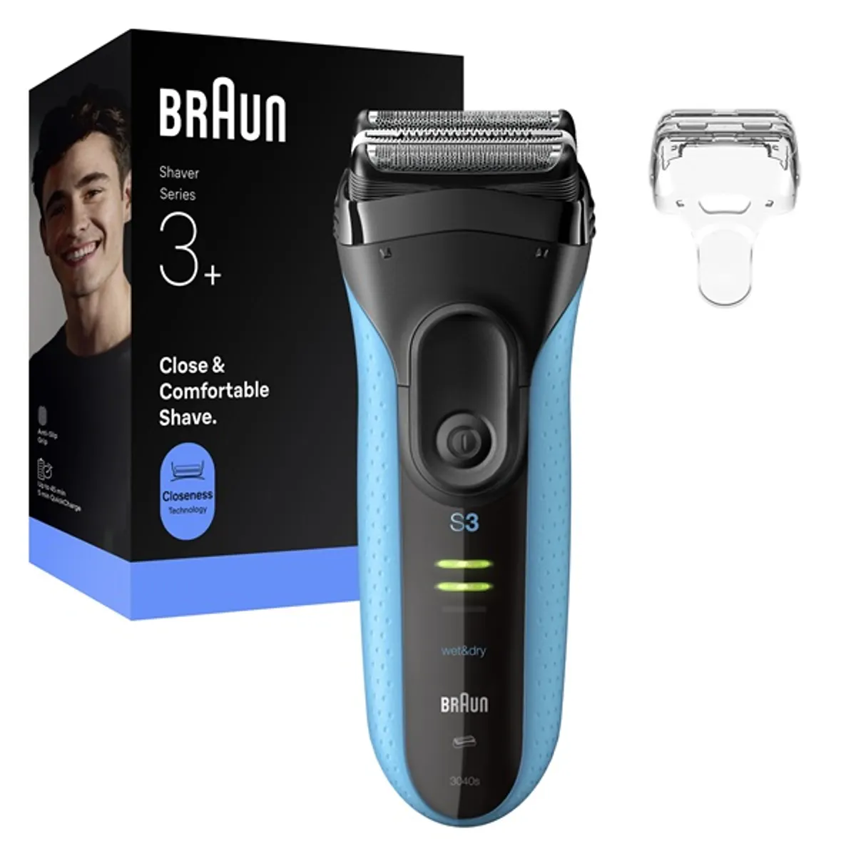 Braun 10AS030045 Series 3 ProSkin 3040s nedves és száraz használat kék #2