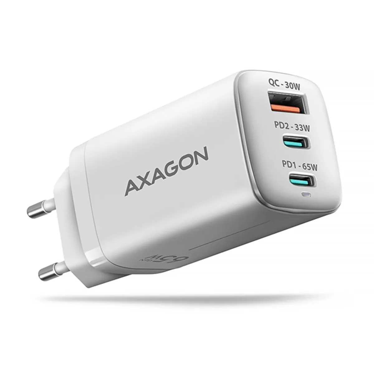 AXAGON ACU-DPQ65W GaN töltő 65 W két USB-C USB-A univerzális #2