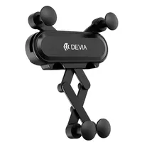 Devia ST359781 univerzális szellőzőrácsba illeszthető autós telefontartó ABS fekete 360 fokban forgatható gravitációs zárszerkezet #2