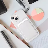 Haffner PT-6843 Card Case fehér szilikon hátlap kártyatartóval Apple iPhone 15 Plus #2