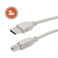 Delight 20123 USB 2.0 A-B kábel Fehér 300 cm #1