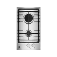 Electrolux 949738237 Gáz főzőlap Inox öntöttvas edénytartók mechanikus tekerőgombos 2 zóna 41 cm magas 29 cm széles 51 cm mély