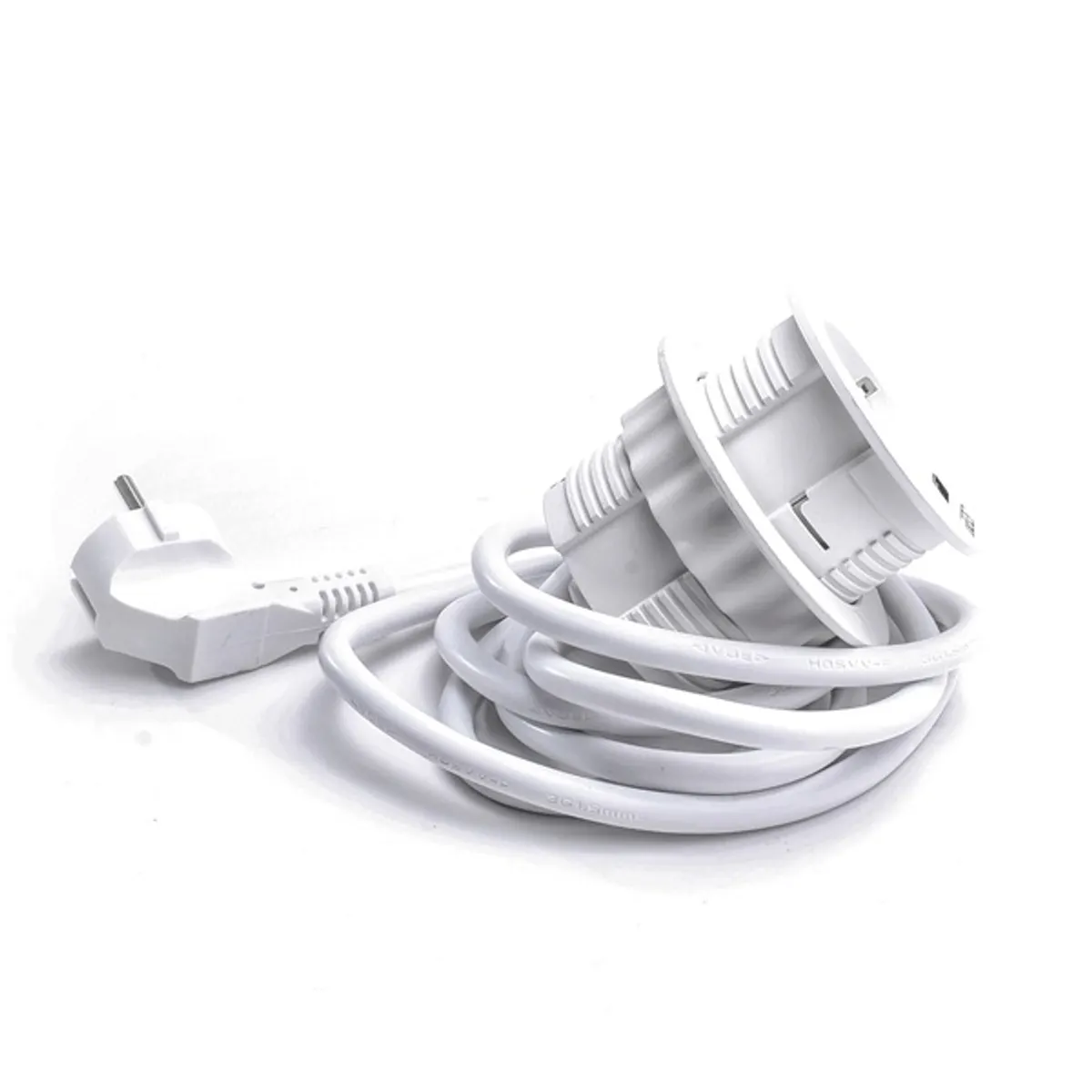 TOO GPS-200-1W süllyesztett elosztó fehér 1x SCHUKO USB-A 5V 2.4A 1,8 m IP20 #2