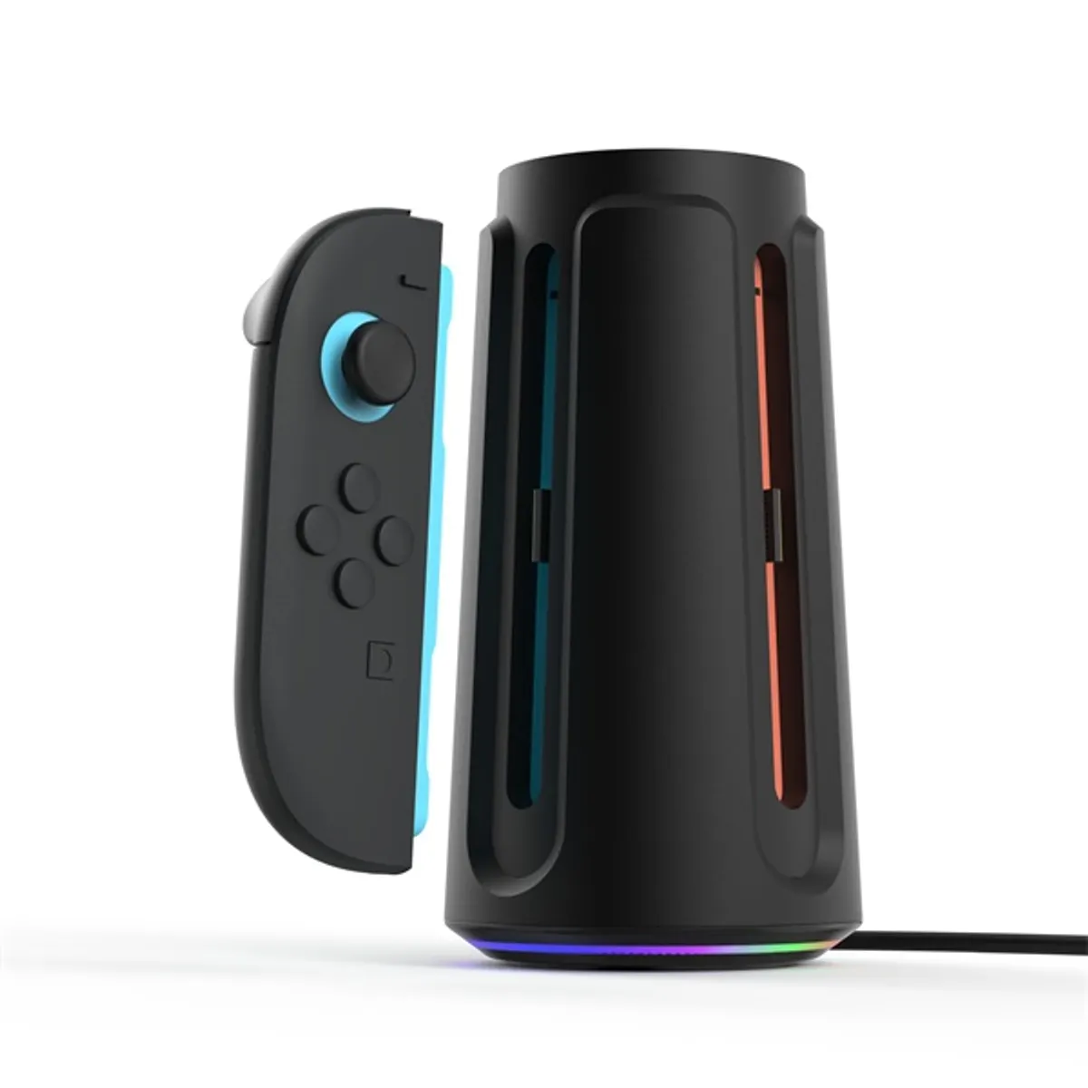 Hyperkin M07719 Power Beacon 4x Switch 2 Joy-Con töltés, RGB világítás, USB-C, fekete #5