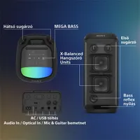 Sony SRSXV800B.CEL SRS-XV800 X-Balanced Bluetooth 360 hangzás Mega Bass IPX4 25 óra LED #6