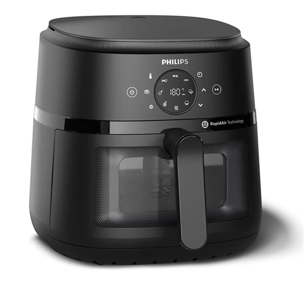 Philips NA230/00 Airfryer 2000 XL fekete 6,2 l kijelzővel időzítővel kivehető edény ellenőrzőablakkal #1