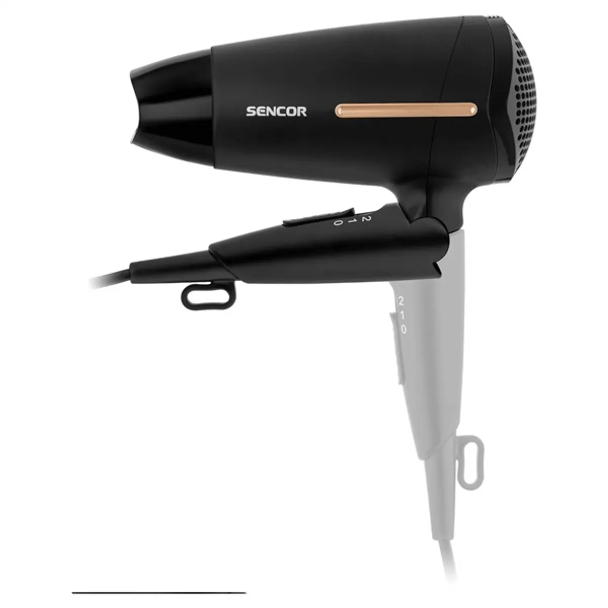 Sencor 41012454 SHD 0045BK fekete 1600 W 2 hőfok 2 sebesség ionos hideg levegő szűkítő fej 180 cm kábel #4