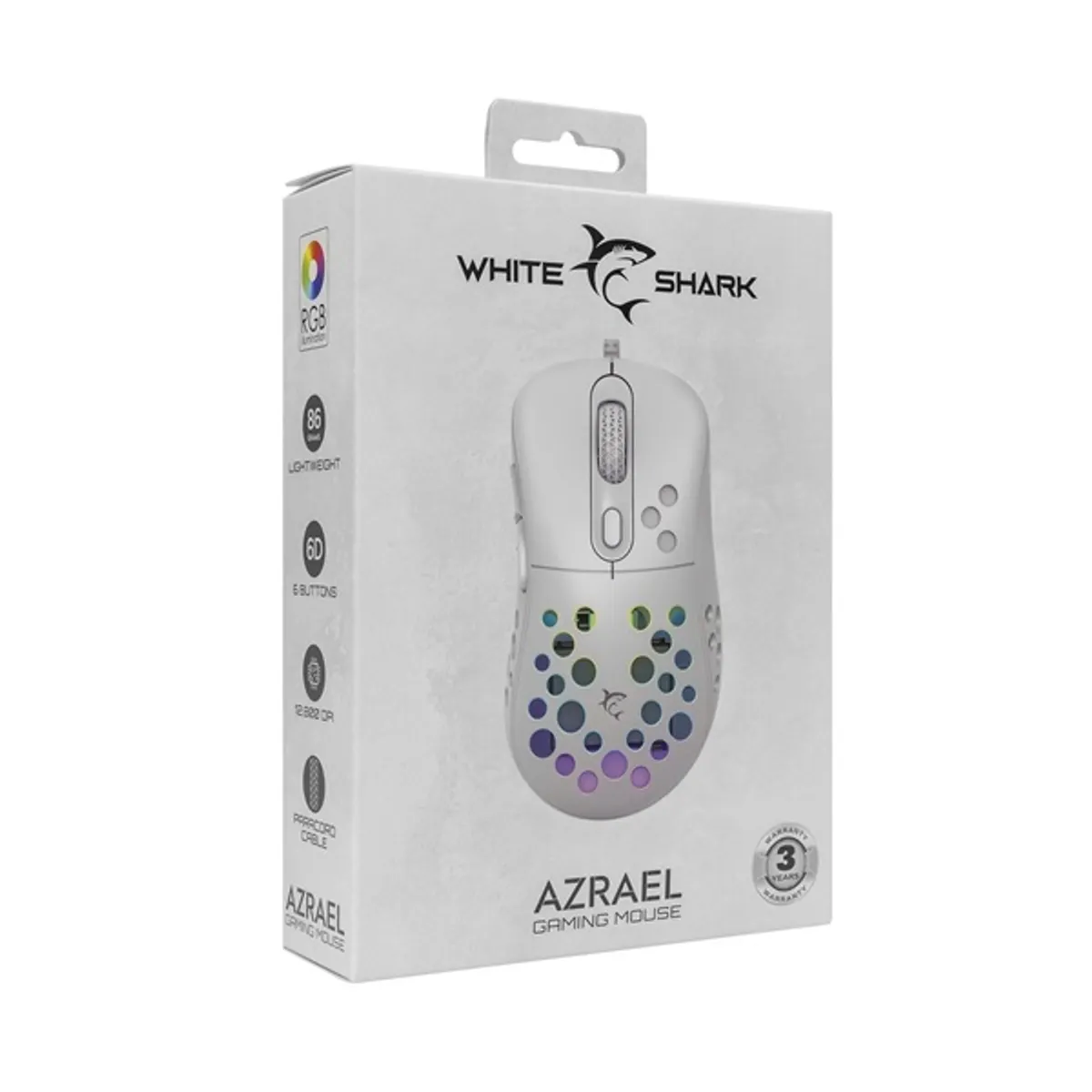 White Shark WS GM-5013W AZRAEL 7200 dpi 6 gombos optikai USB 2.0 RGB vezetékes 1,5 m #7