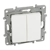 Legrand 764502 Niloé kettős váltókapcsoló fehér 10A IP20 rugós #2