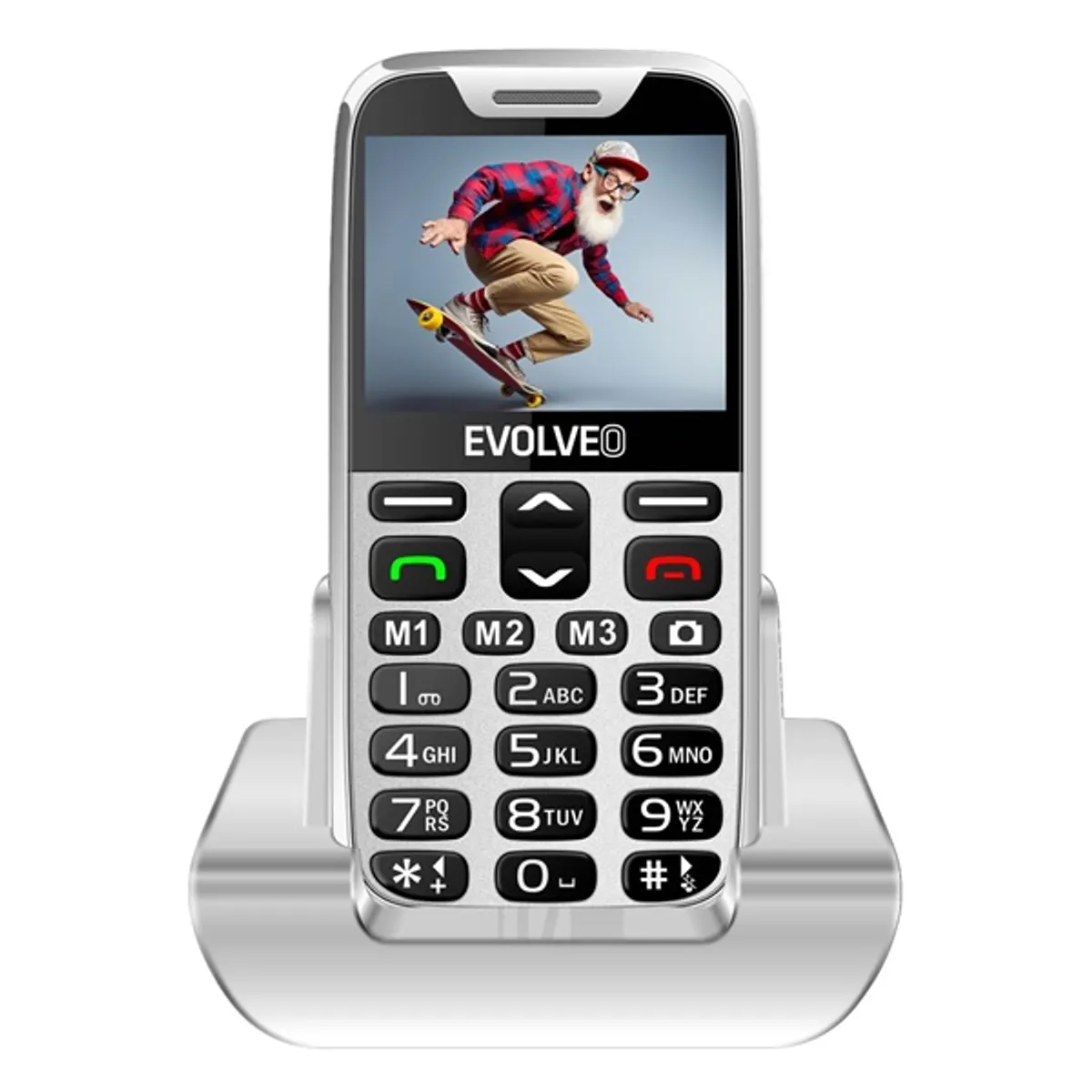 EVOLVEO SGM EP-601-XR-WH EasyPhone XR 2,3" kijelző 320x240 1 SIM MicroSDHC FM Bluetooth USB-C SOS gomb #1