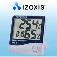 IZOXIS 23353 időjárás állomás digitális kijelző óra hőmérséklet páratartalom 1xAAA fehér #7