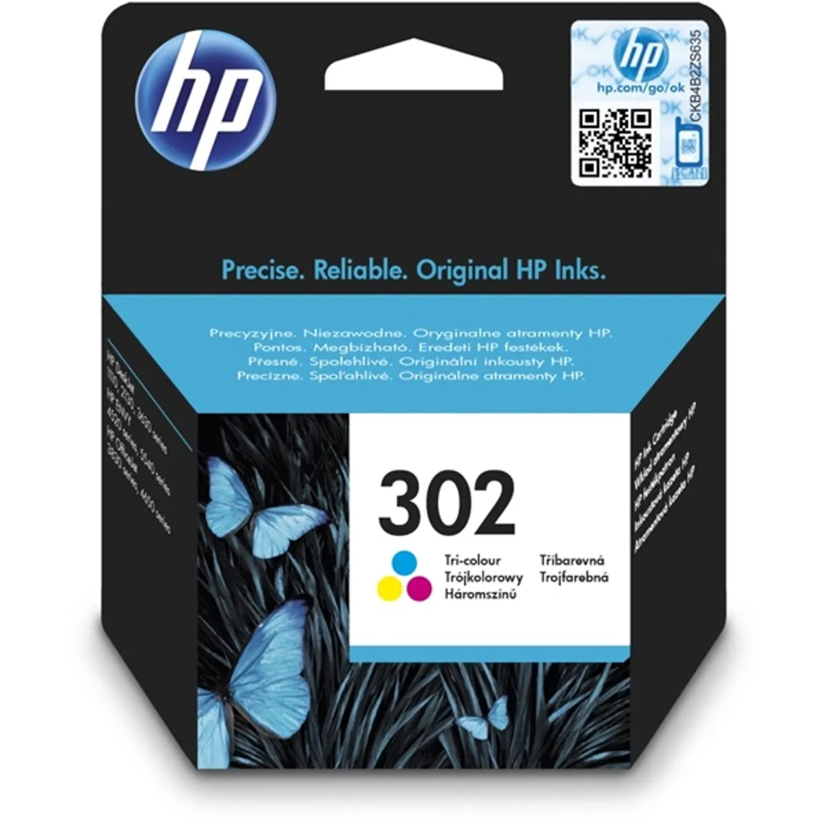 Hewlett Packard F6U65AE Tintapatron 302 Színes #1