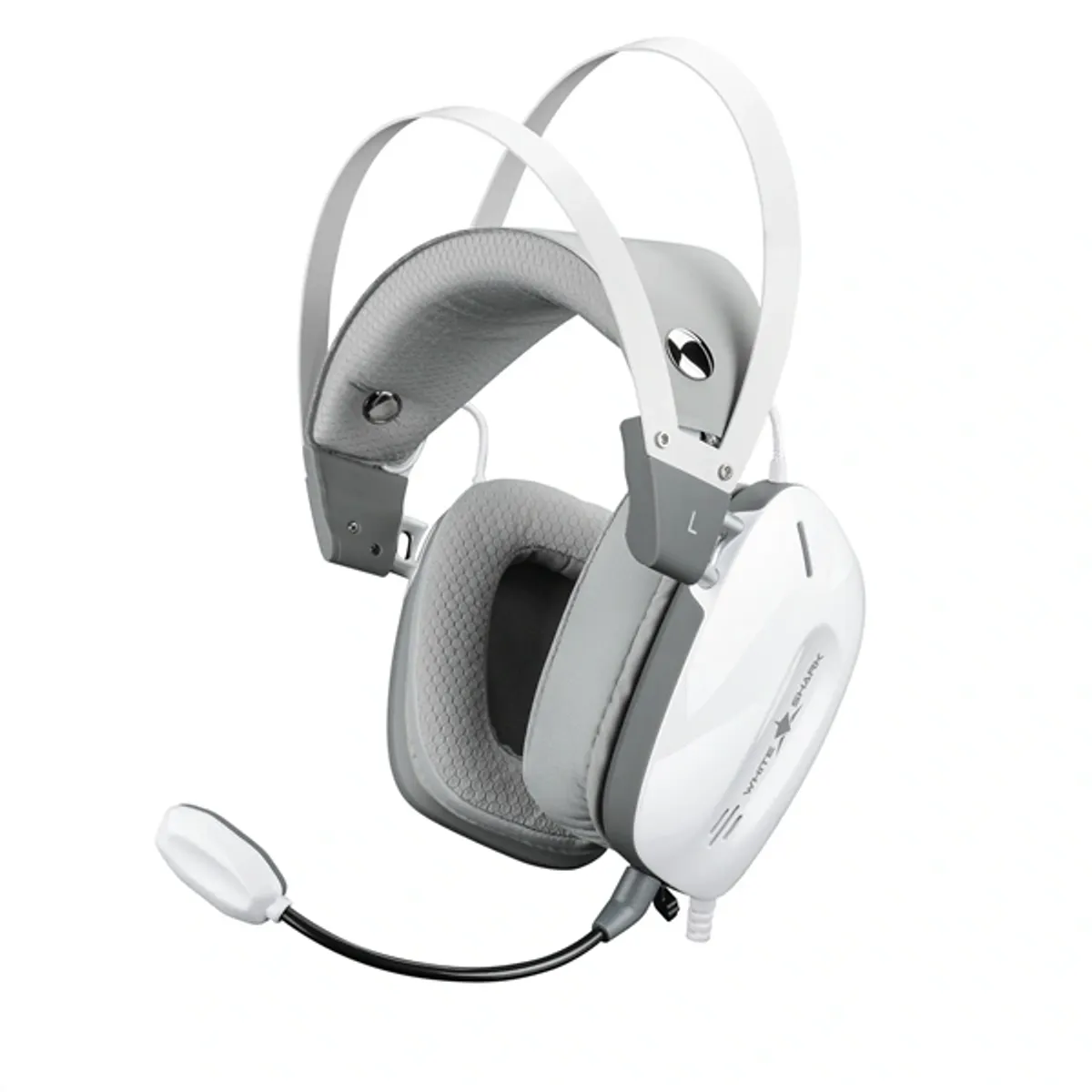 White Shark WSP GH-2446W GOTTAN fejhallgató fehér 53mm hangszóró 16 ohm 20-20000 Hz 94 dB 2 m 3,5 mm csatlakozó bal mikrofon #2