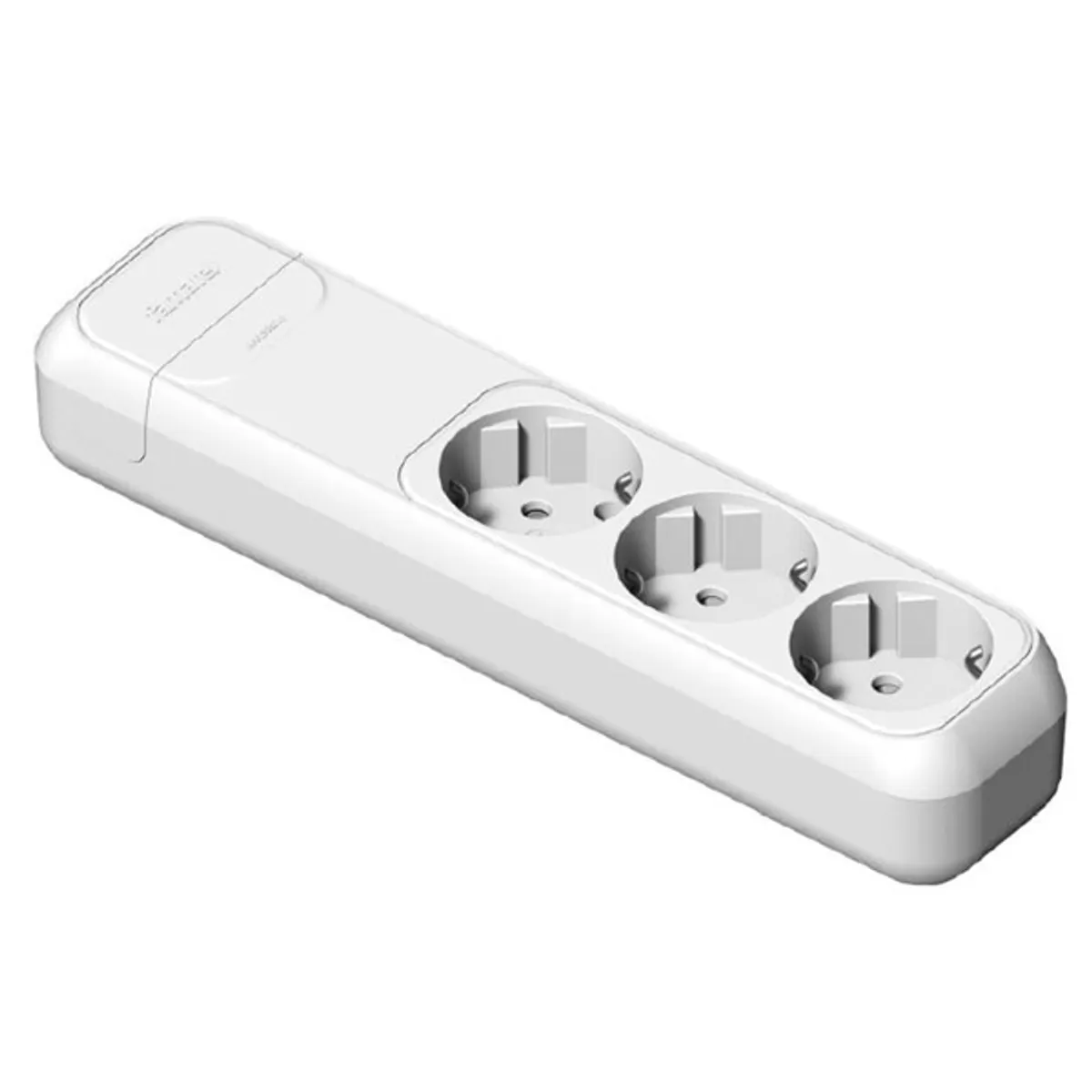 FAMATEL 2503 hármas földelt szerelhető elosztó Fehér 16A-250V kettős rögzítés #1