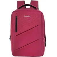 Canyon CNS-BPE5BD1 Notebook hátizsák 15.6" USB töltőporttal vízlepergető poliészter piros-fekete