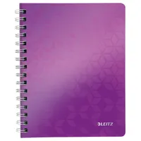 Leitz 46390062 Spirálfüzet A5 vonalas 80 lap polipropilén borító lefűzhető lila