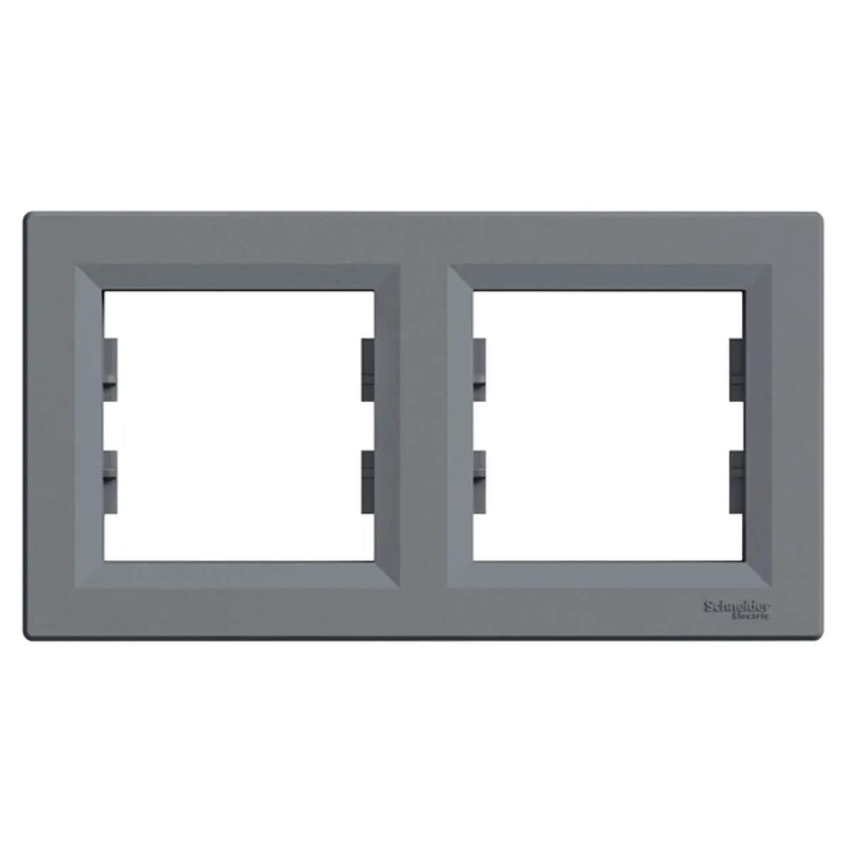 Schneider EPH5800262 ASFORA 2-es keret vízszintes acél abs IP20 83 mm 154 mm 9 mm #1