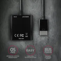 Axagon rvh-vgan hdmi - vga adapter fekete 15 cm dobozos #7