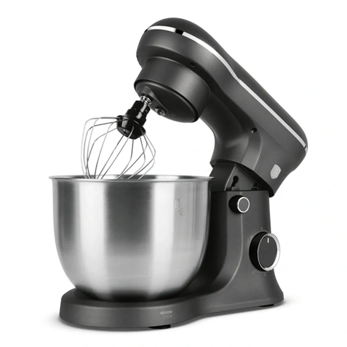 Berlinger Haus BH-9772 robotgép matt antracit 1500 W 5 L rozsdamentes keverőtál dagasztó és habverő, 6 fokozat, impulzus funkcióval #1
