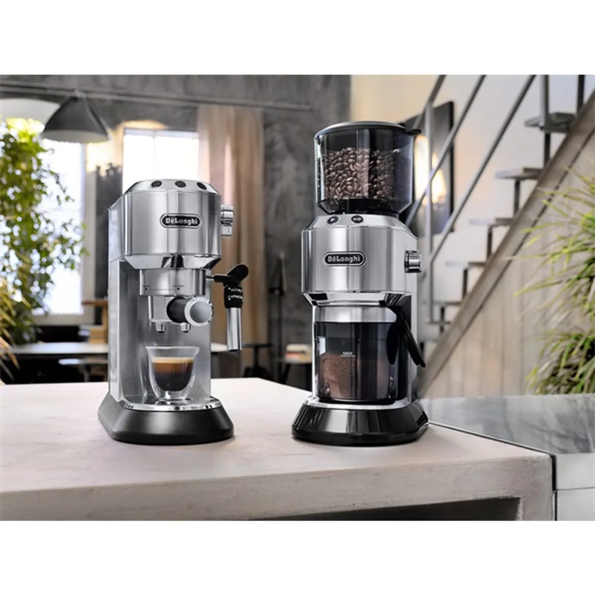 DELONGHI 0132106266 Dedica metál espresso kávéfőző rozsdamentes acél, 15 bar, 1,1 L, 1300 W, kivehető csepptálca, automatikus kikapcsolás #4
