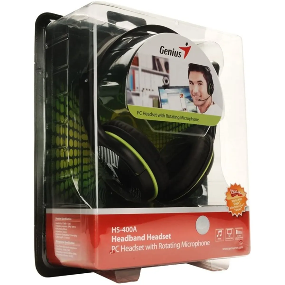 GENIUS 31710169100 fejhallgató-erősítő 2.0 headset fekete-zöld, 180 cm kábel, vezetékes, PC MAC Tablet Mobil hangerőszabályzó, mikrofon bal #4