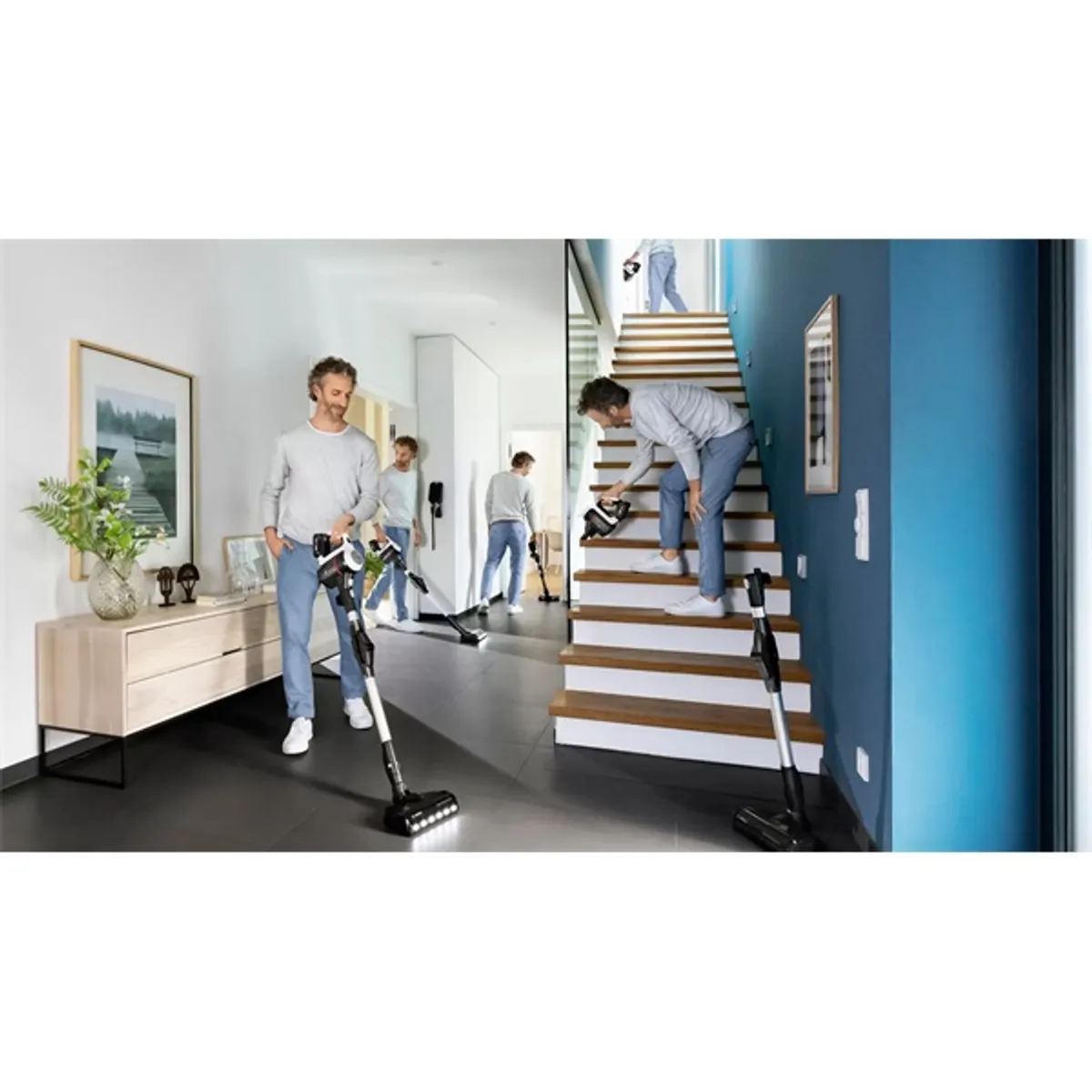 Bosch BBS711W Unlimited 7 akkumulátoros álló porszívó 2in1 kárpittisztító és bútorkefe LED fénnyel #4