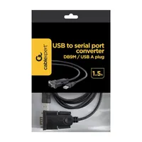 Gembird UAS-DB9M-02 USB RS232 átalakító fekete 150 cm USB-A soros #2