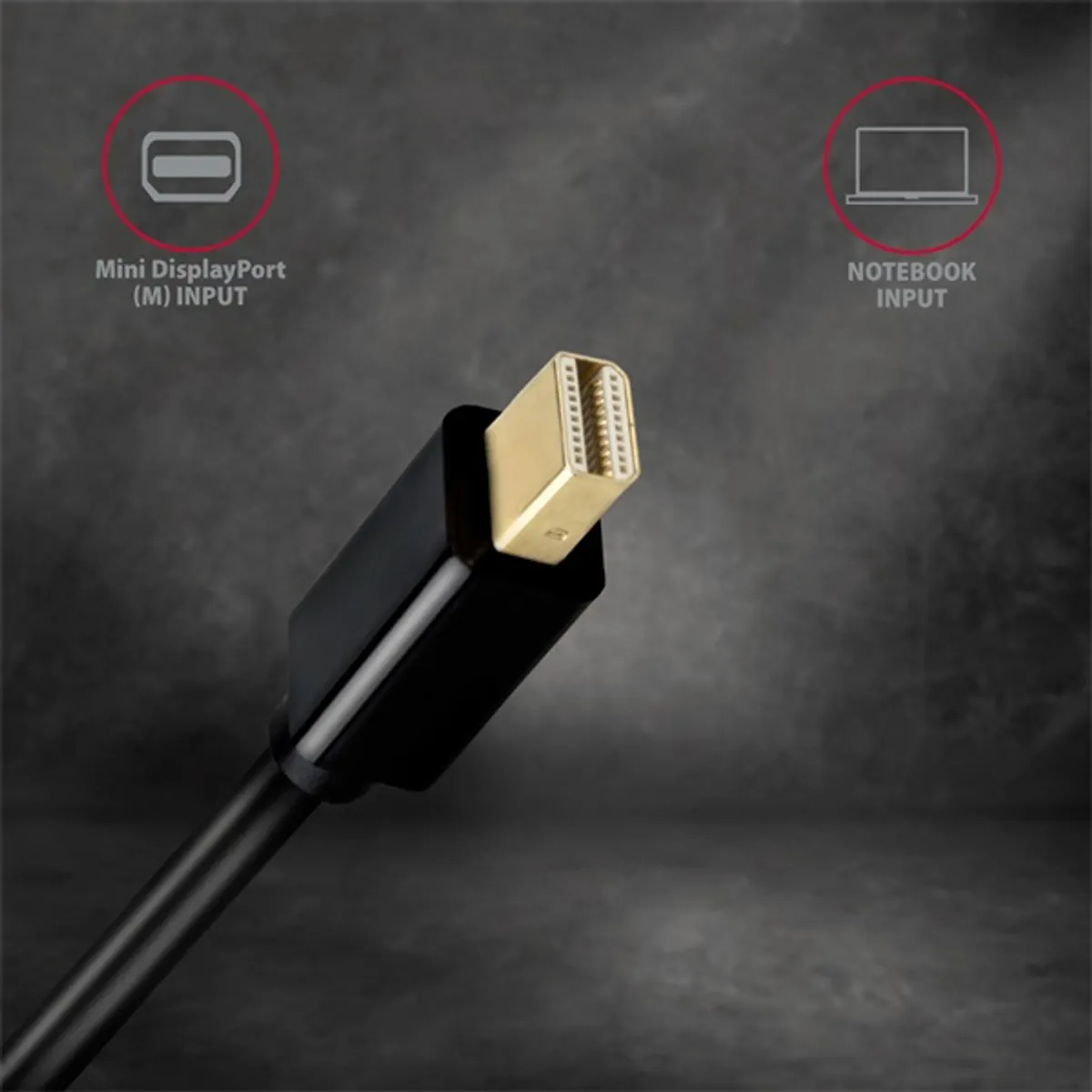 Axagon RVDM-HI14C2 Mini DisplayPort HDMI kábel 1,8 m fekete #4